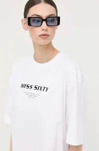 Bavlnené tričko Miss Sixty biela farba #9079694