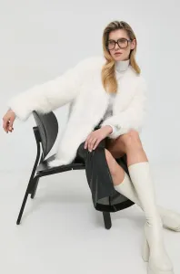 Kabát Miss Sixty dámsky, biela farba, prechodný, oversize #7579701