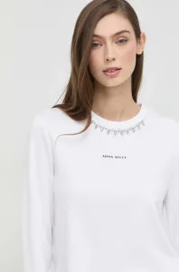 Tričko s dlhým rukávom Miss Sixty dámsky, biela farba