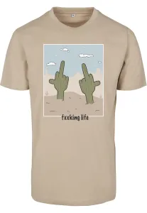 Pánske tričko MR.TEE Fucking Life Tee Farba: sand, Veľkosť: XS