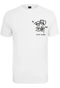 Pánske tričko MR.TEE Bad Boy New York Farba: white, Veľkosť: M