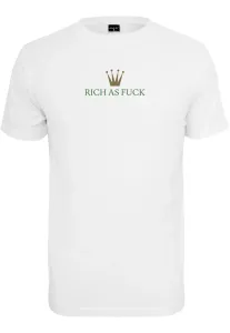Mr. Tee Rich As Fuck Tee white - Size:L