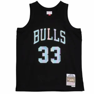 Mitchell & Ness Chicago Bulls #33 Scottie Pippen Iridescent Swingman Jersey black - Size:M