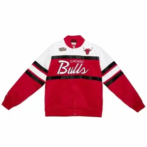 Mitchell & Ness Chicago Bulls Special Script Heavyweight Satin Jacket red - Size:5XL