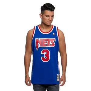 Mitchell & Ness New Jersey Nets #3 Drazen Petrovic Swingman Jersey - Size:2XL