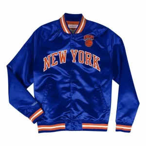 Mitchell & Ness New York Knicks Lightweight Satin Jacket royal - Size:3XL