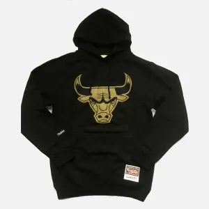 Mitchell & Ness sweatshirt Chicago Bulls NBA Gold Team Logo Hoody black - Size:M