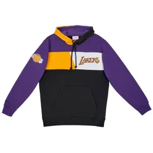 Mitchell & Ness sweatshirt Los Angeles Lakers Color Blocked Fleece Hoodie purple - Size:3XL