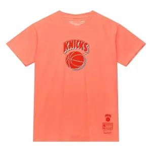 Mitchell & Ness T-shirt New York Knicks Golden Hour Glaze SS Tee orange - Size:S
