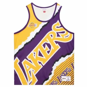 Mitchell & Ness tank top Los Angeles Lakers Jumbotron 2.0 Sublimated Tank purple/yellow - Size:Long L