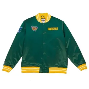 Mitchell & Ness Green Bay Packers Heavyweight Satin Jacket green - Size:L