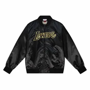 Mitchell & Ness Los Angeles Lakers Big Face 4.0 Satin Jacket black - Size:L