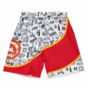 Mitchell & Ness shorts Atlanta Hawks Doodle Swingman Shorts white - Size:XL
