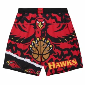 Mitchell & Ness shorts Atlanta Hawks Jumbotron 2.0 Submimated Mesh Shorts red/black - Size:2XL