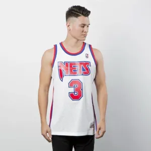Mitchell & Ness New Jersey Nets #3 Drazen Petrovic white Swingman Jersey  - Size:XL