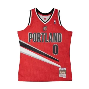 Mitchell & Ness Portland Trail Blazers #0 Damian Lillard Alternate Jersey red - Size:2XL