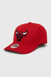 Šiltovka s prímesou vlny Mitchell&Ness Chicago Bulls červená farba, s nášivkou #8663102