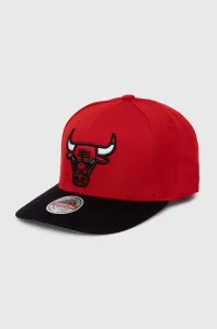 Šiltovka s prímesou vlny Mitchell&Ness Chicago Bulls červená farba, s nášivkou #8663100