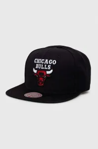 Šiltovka s prímesou vlny Mitchell&Ness Chicago Bulls čierna farba, s nášivkou