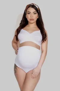 Tehotenské nohavičky Mitex Mama vysoké Biela XL
