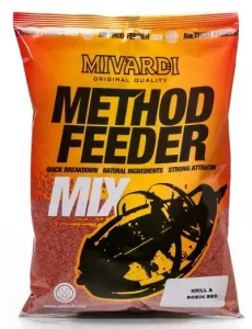Mivardi Method feeder mix Krill & Robin Red 1 kg