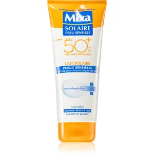 MIXA Sun opaľovacie mlieko na tvár a telo pre citlivú pokožku SPF 50+ 200 ml