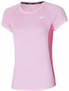 Mizuno DryAeroFlow Tee Pink Lavender M Bežecké tričko s krátkym rukávom