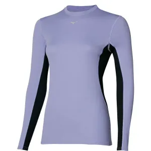 Mizuno MID WEIGHT CREW Dámske zimné tričko s dlhým rukávom, fialová, veľkosť #450997