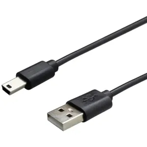 mobilNET nabíjací kábel Mini USB 2A, čierny #2659459