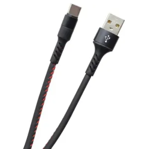 MobilNET Dátový a nabíjací kábel TPU USBUSB-C, 2A, 1m, čierny KAB-0116-USB-TYPEC