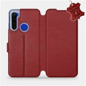 Flip puzdro na mobil Xiaomi Redmi Note 8T – Tmavo červené – kožené – Dark Red Leather