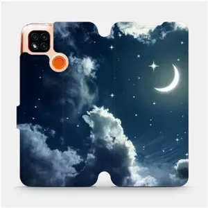 Flipové puzdro na mobil Xiaomi Redmi 9C – V145P Nočná obloha s mesiacom
