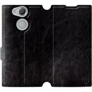 Flip puzdro na mobil Sony Xperia XA2 vo vyhotovení Black & Gray so sivým vnútrom