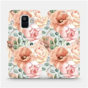 Flip puzdro na mobil Samsung Galaxy A6 2018 – MP02S Pastelové kvety