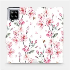 Flipové puzdro na mobil Samsung Galaxy A42 5G – M124S Ružové kvety