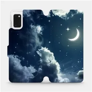 Flipové puzdro na mobil Samsung Galaxy A41 – V145P Nočná obloha s mesiacom