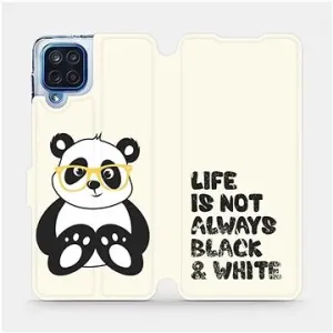 Flipové puzdro na mobil Samsung Galaxy M12 – M041S Panda – life is not always black and white