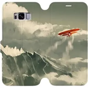Flipové puzdro na mobil Samsung Galaxy S8 – MA03P Oranžové lietadlo v horách