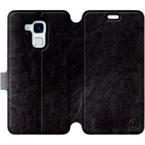Flip puzdro na mobil Honor 7 Lite vo vyhotovení Black & Gray so sivým vnútrom