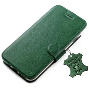 Mobiwear Kožené flip puzdro pre Apple iPhone 13 Mini – Zelené – L_GRS