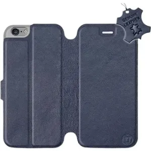 Flip puzdro na mobil Apple iPhone 6/iPhone 6s – Modré – kožené – Blue Leather