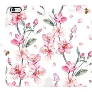 Flipové puzdro na mobil Apple iPhone 6/iPhone 6s – M124S Ružové kvety