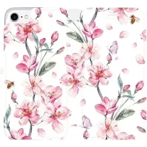 Flipové puzdro na mobil Apple iPhone 7 – M124S Ružové kvety