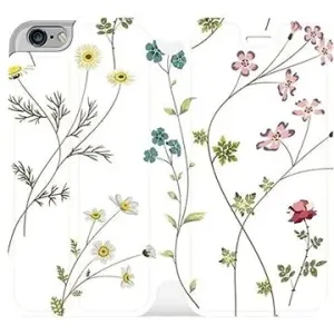 Flipové puzdro na mobil Apple iPhone 8 – MD03S Tenké rastlinky s kvetmi