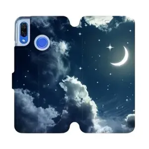 Flipové puzdro na mobil Huawei Nova 3 – V145P Nočná obloha s mesiacom