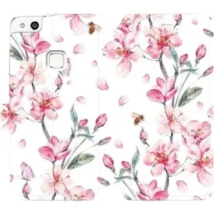Flipové puzdro na mobil Huawei P10 Lite – M124S Ružové kvety