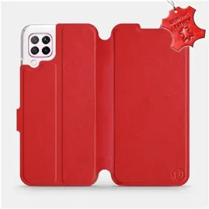 Flip puzdro na mobil Huawei P40 Lite – Červené – kožené – Red Leather