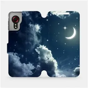 Flipové puzdro na mobil Samsung Galaxy Xcover 5 – V145P Nočná obloha s mesiacom