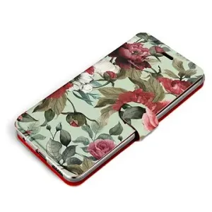 Mobiwear Flip puzdro na Vivo Y33s – MD06P Ruže a kvety na svetlo zelenom