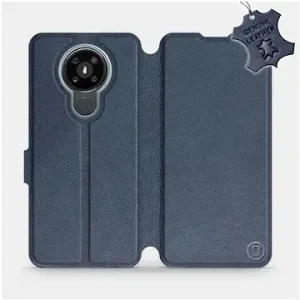 Flipové puzdro na mobil Nokia 3.4 – Modré – kožené – Blue Leather